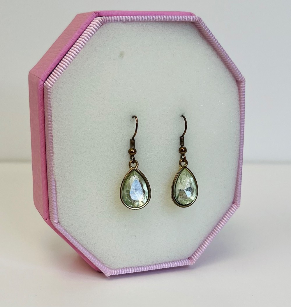 Boucle d'oreille vertes