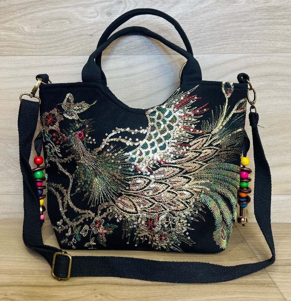 Sac Sans Etiquette a Paillette Paon