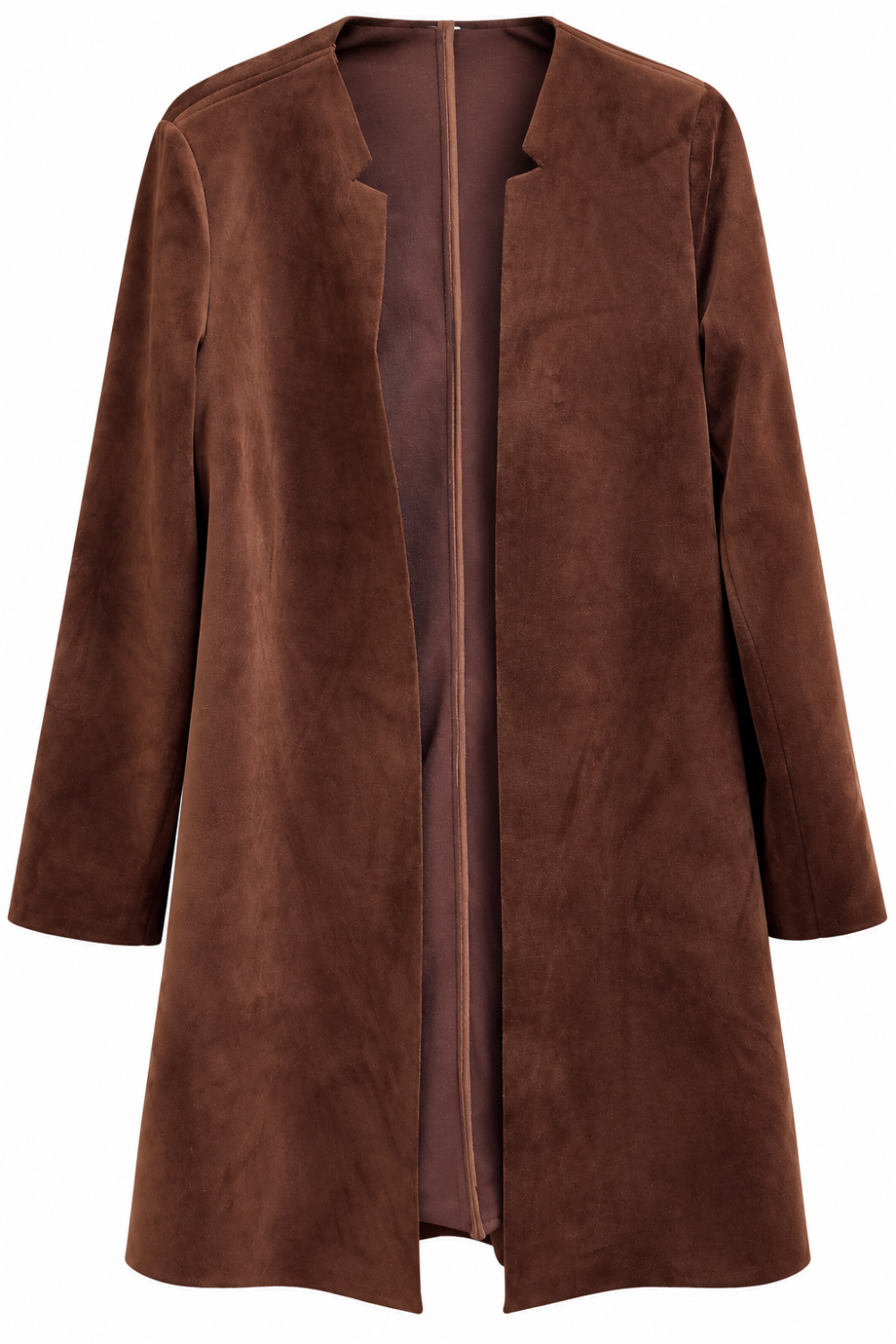 Veste YAYA (M) brun chocolat (suédine)