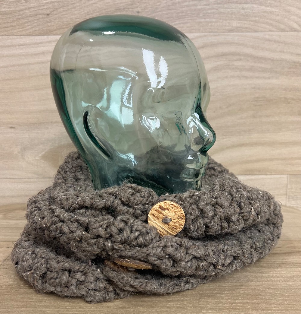 Foulard Sans Marque (TU) Brune Tricot