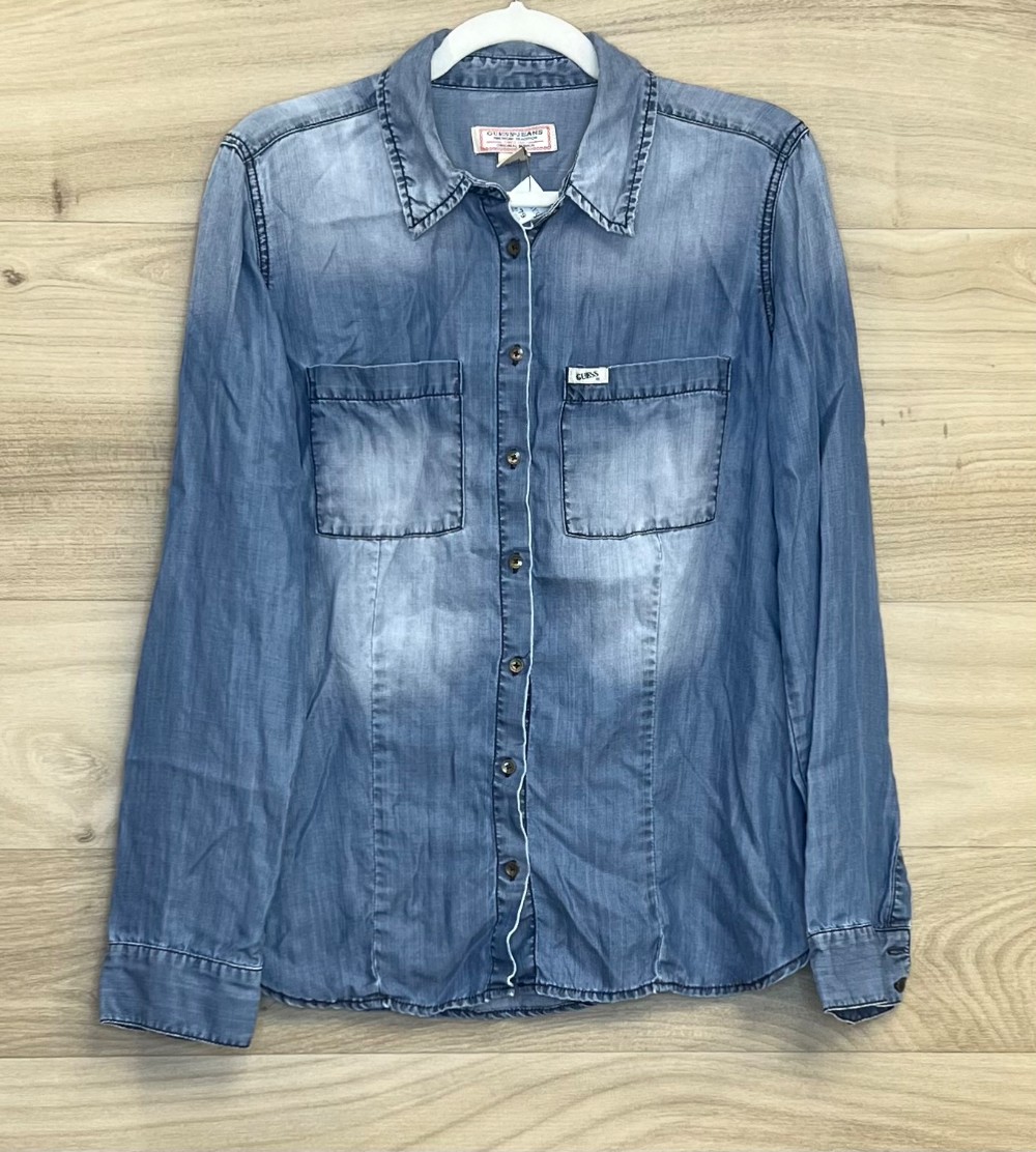 Blouse Guess (M) jeans bleu