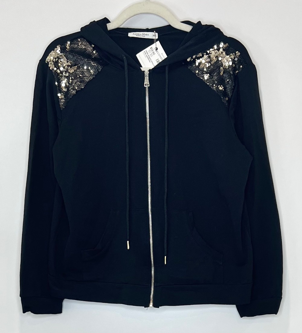 Veste Angela Mara (M) noire avec paillettes