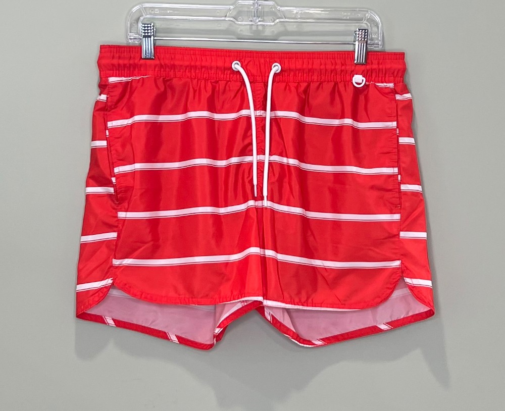 H Maillot Blend (L) orange rayé blanc