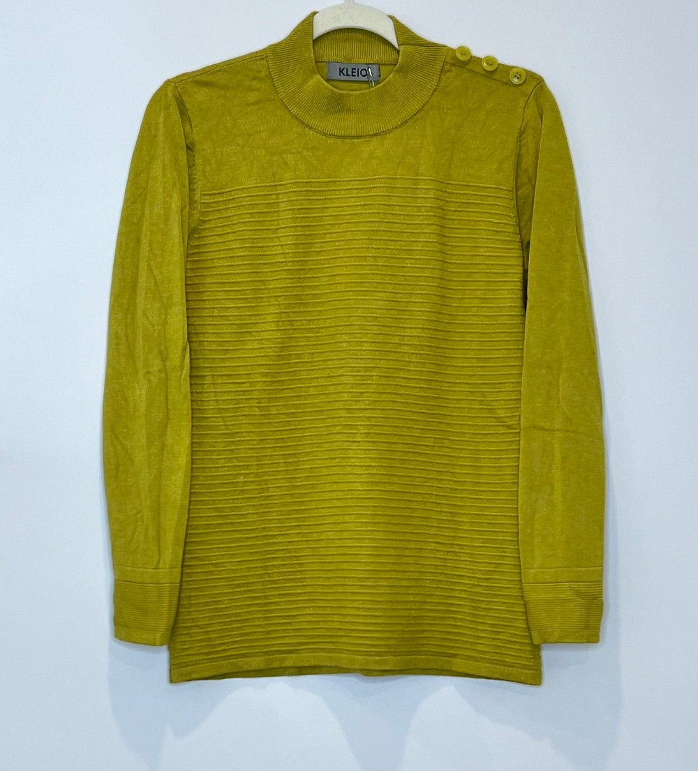 Chandail KLEIO (M) jaune  (col montan)