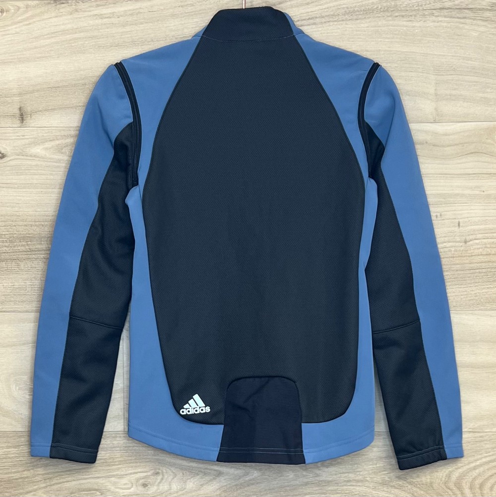 Manteau Adidas (XS) bleu et noir (course)