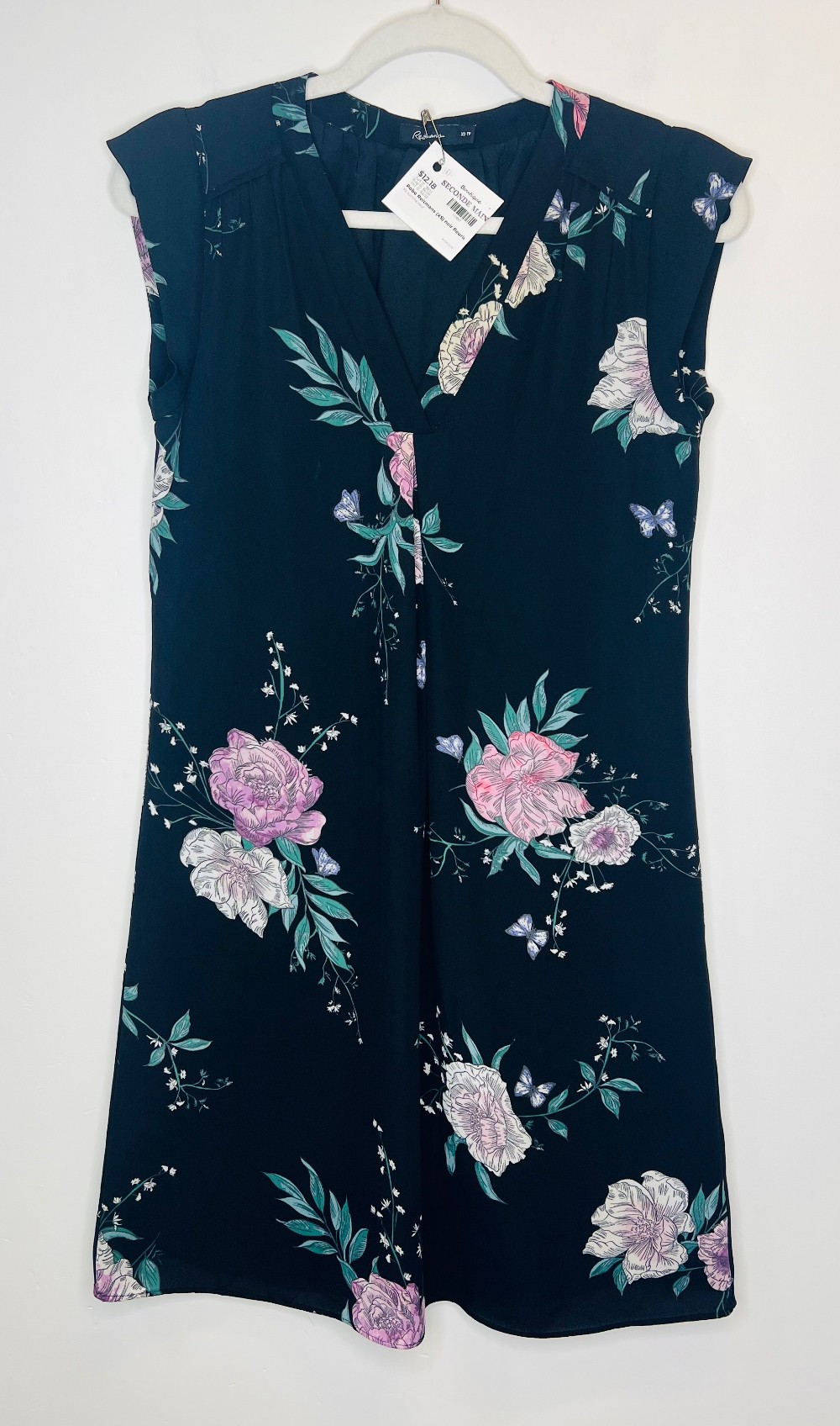 Robe Reitmans (XS) noir fleurie