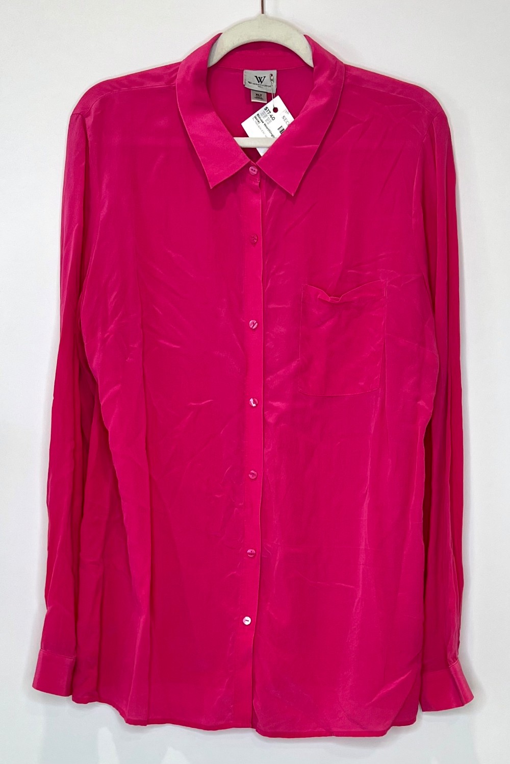 Blouse Worthington (XL) rose (soie)