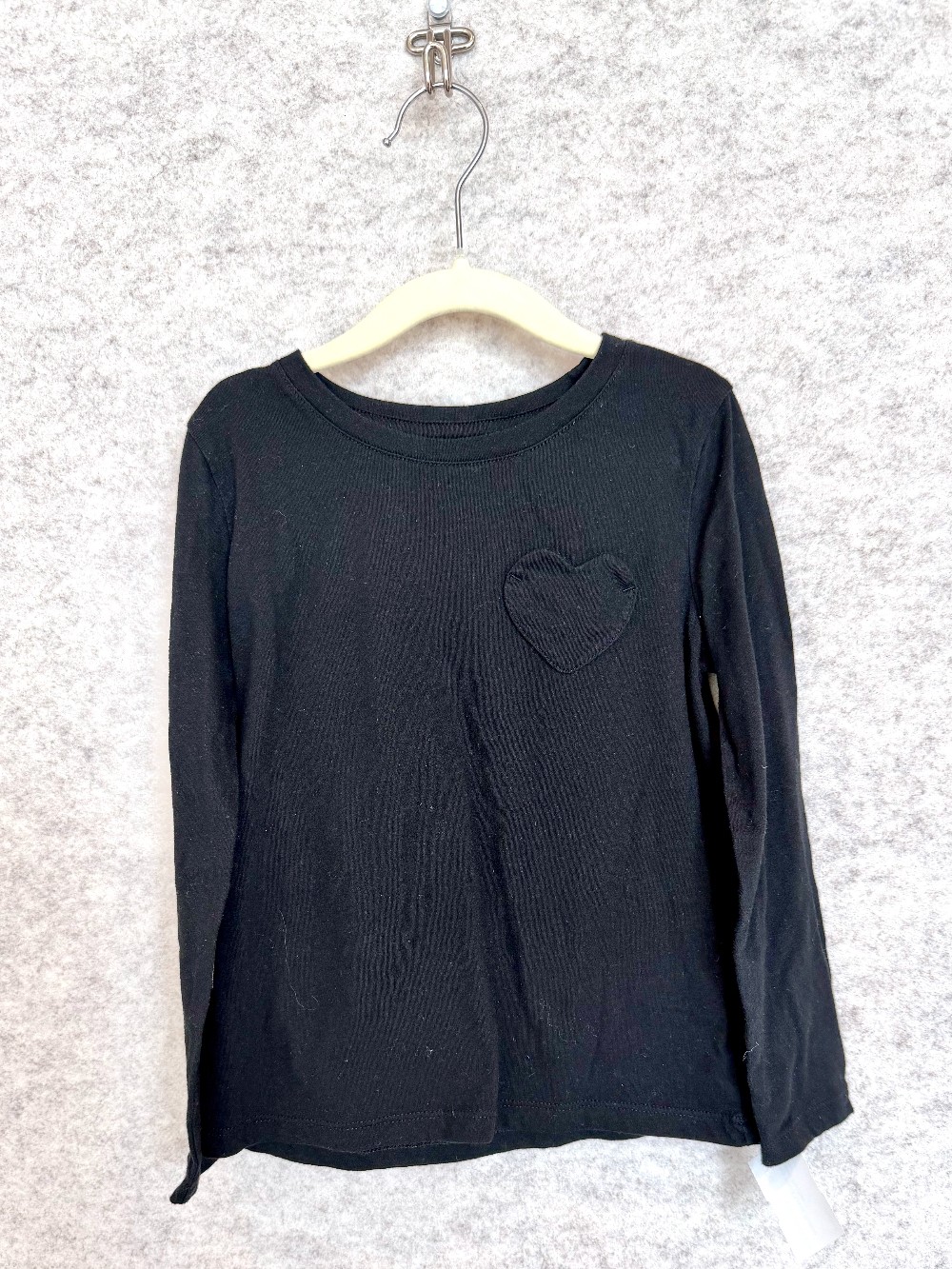 Old Navy Black Long Sleeve with Heart Pocket