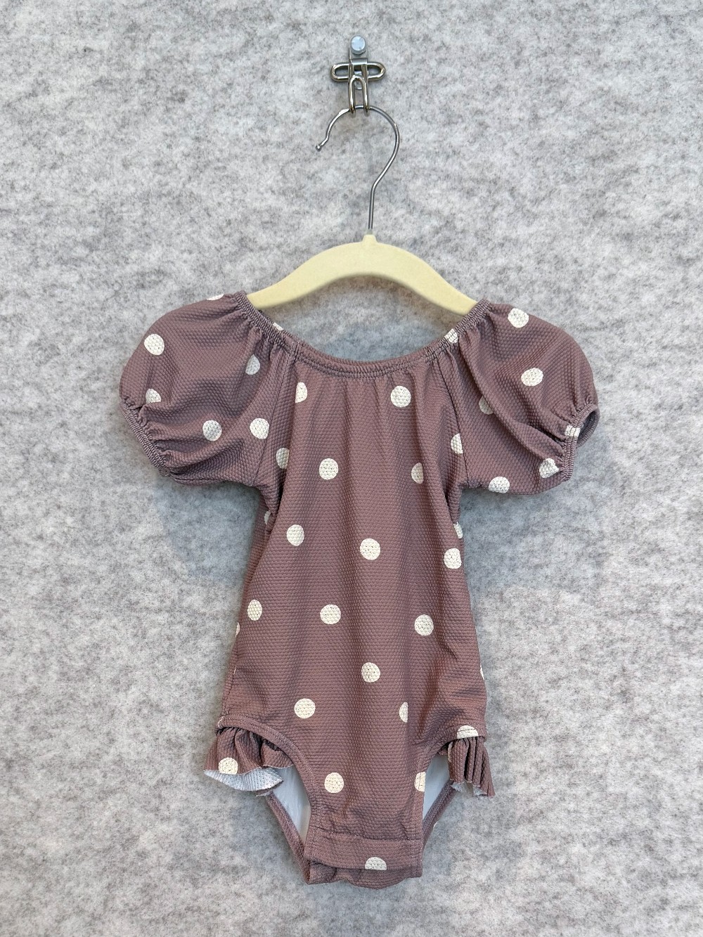 Quincy Mae Lavender Polk-a-dot Swimsuit