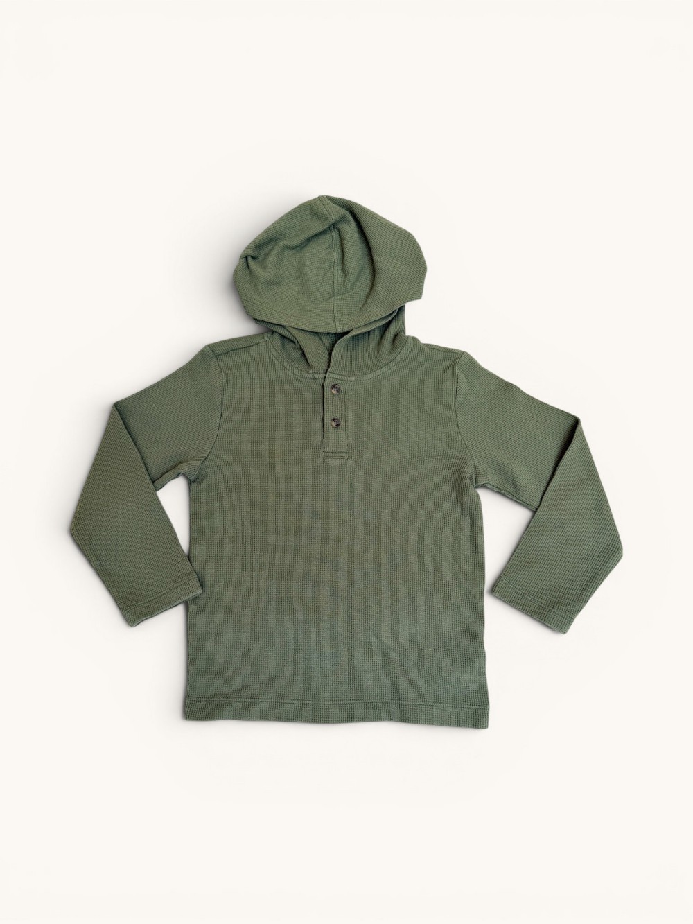 Pekkle Green and Brown Plaid Fleece Long Sleeve Button-Up