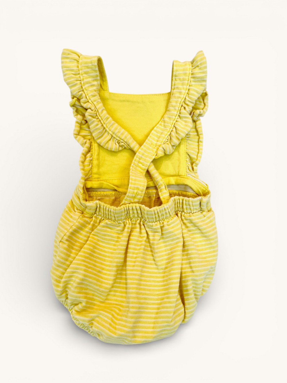 Cat & Jack Yellow Striped Sleeveless Romper