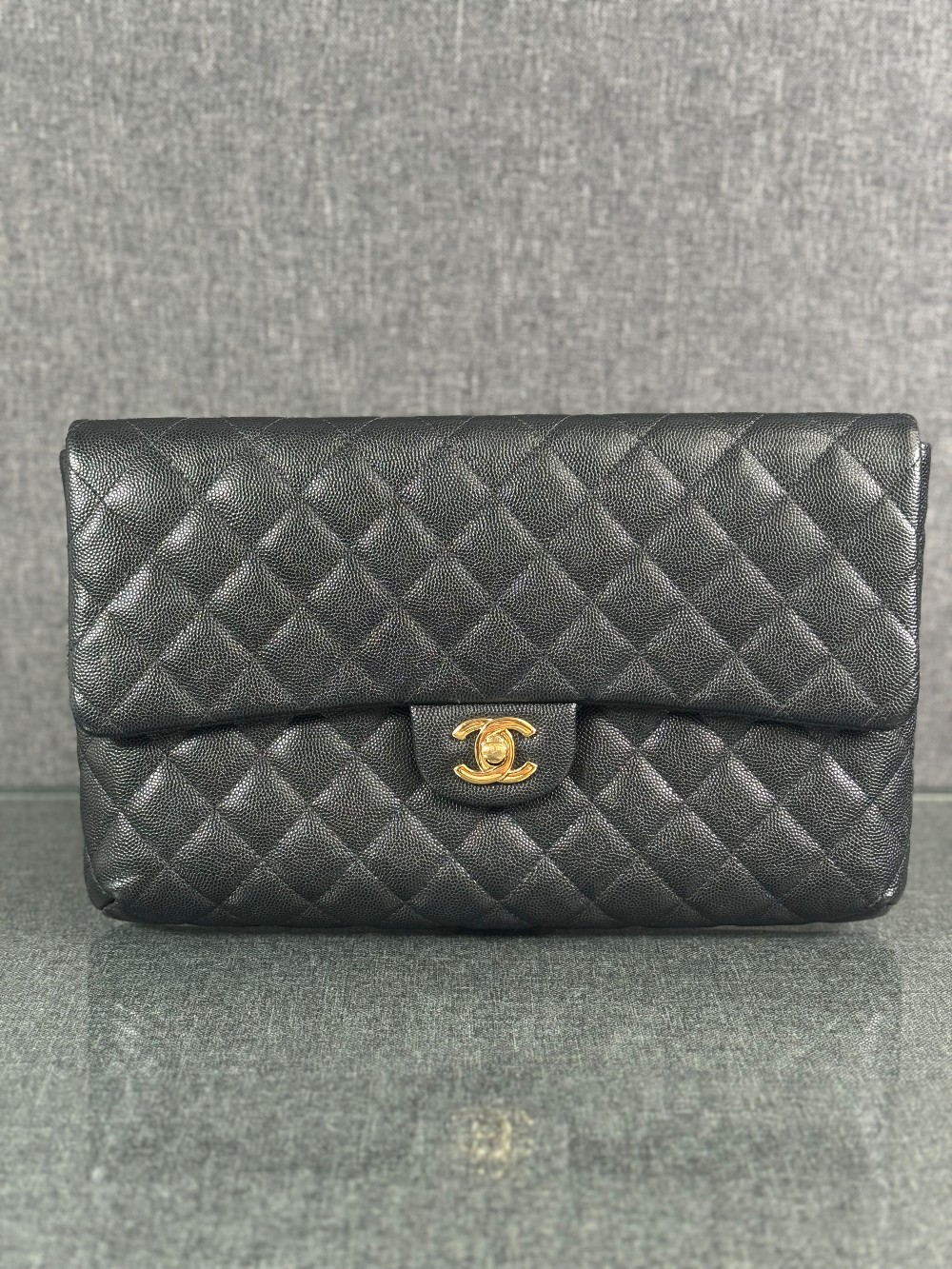 CHANEL CLUTCH BLK CAVIAR