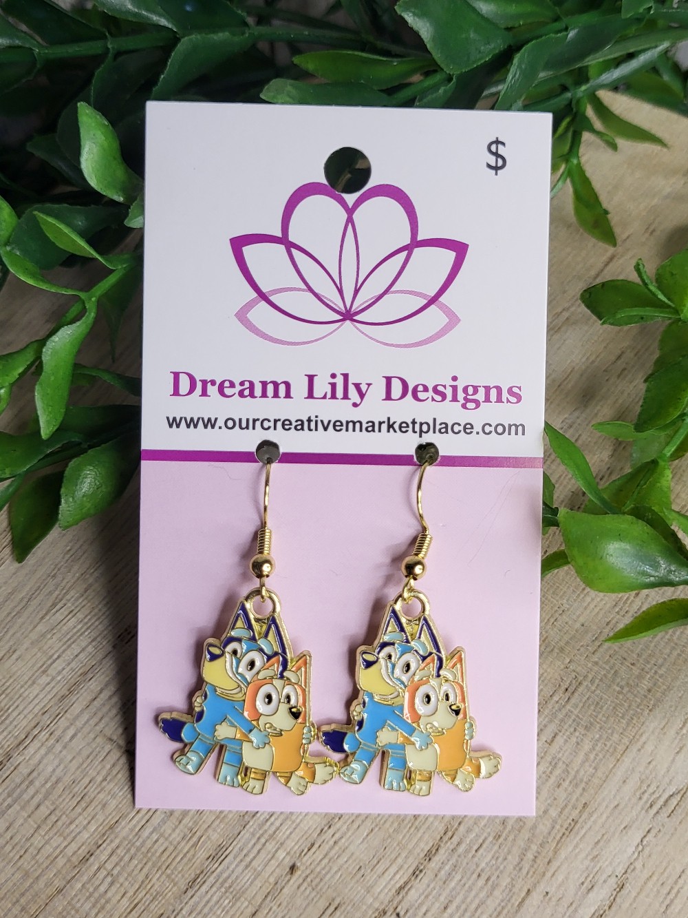 Bluey Bingo Charm Earrings