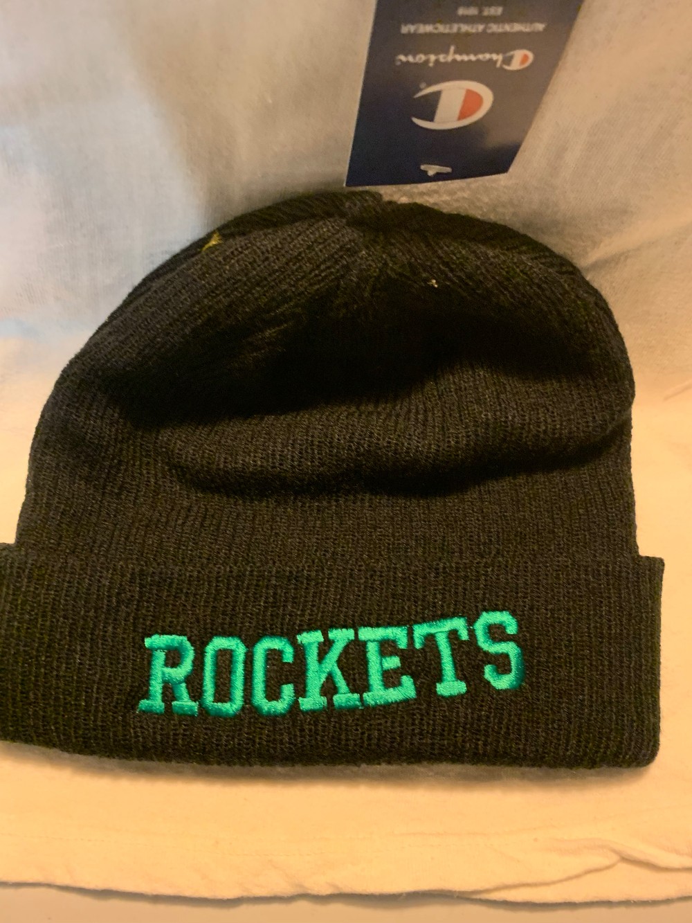 Rockets Black Knit Cap