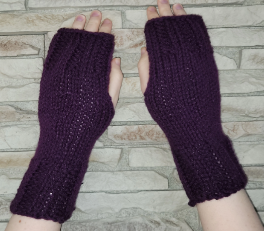 W - Dark Purple Mittens