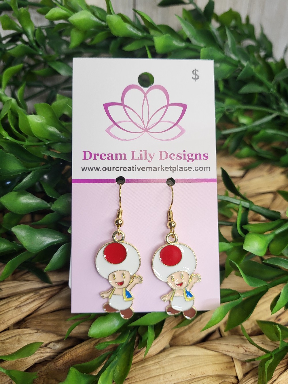 Mario - Toadstool Earrings