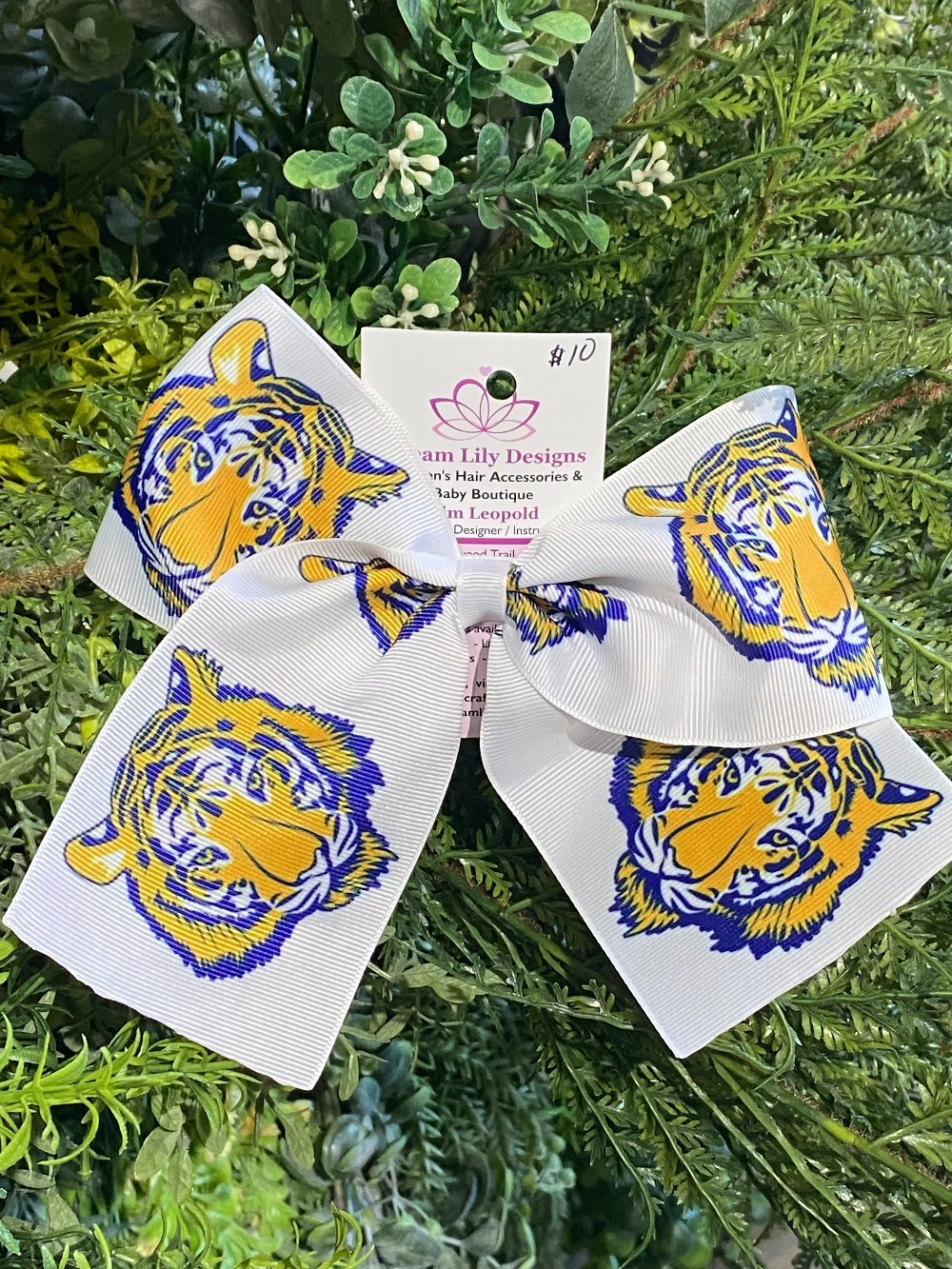 Waynesfield Ribbon Cheer Bow Clip