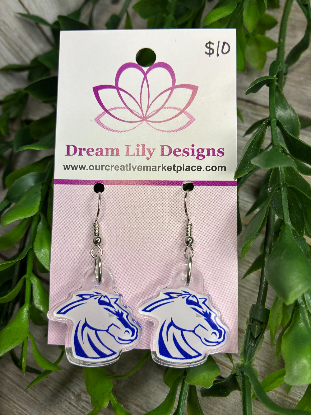Allen East Acrylic School Earrings