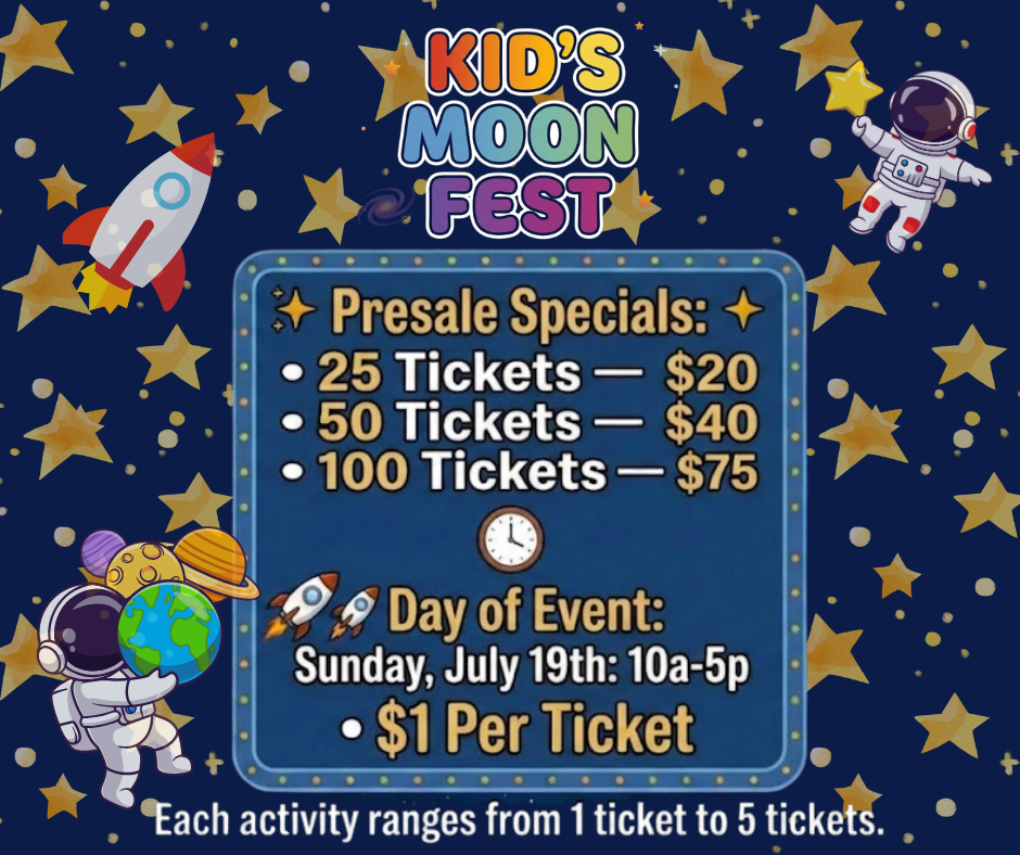 Kids Moon Fest Presale Tickets - 50 for 