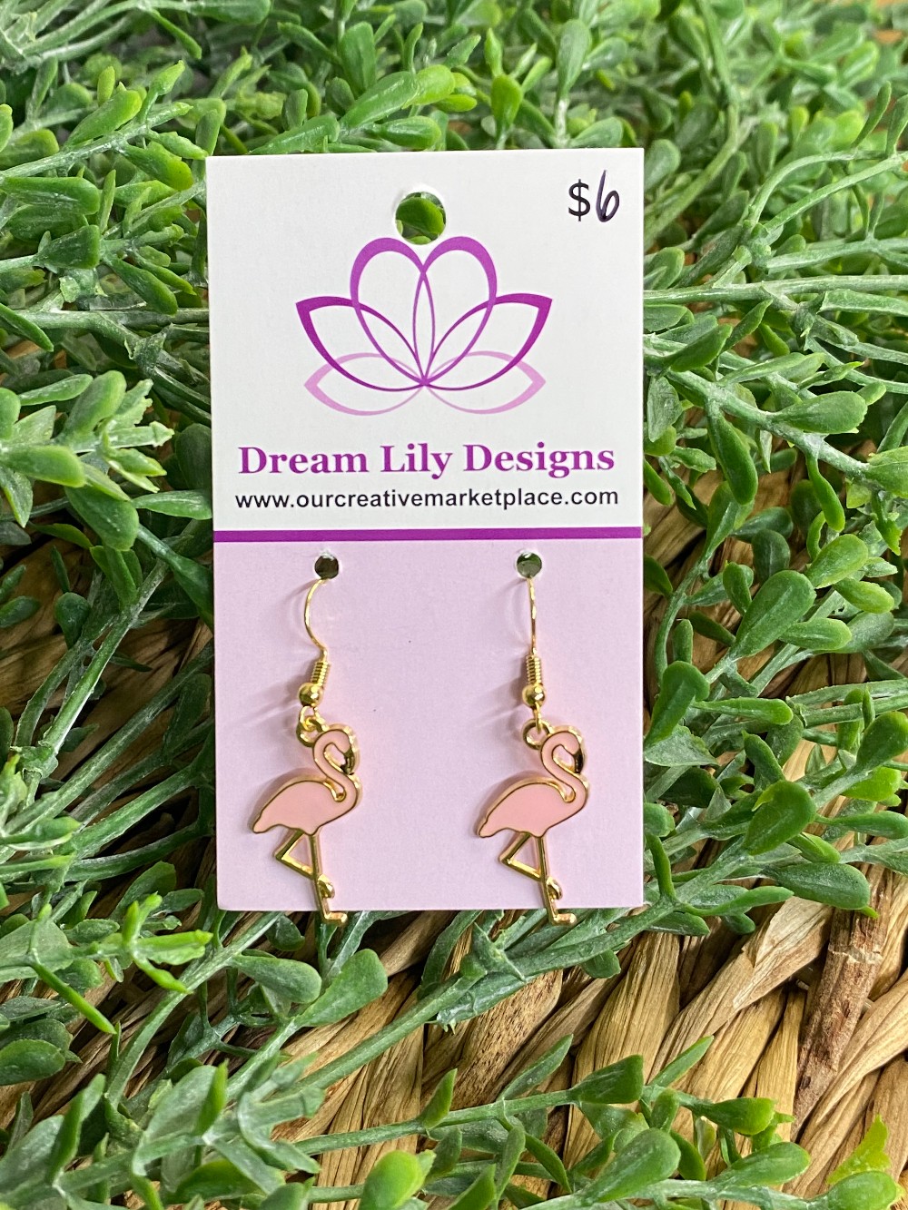 Flamingo Dangle Charm Earring