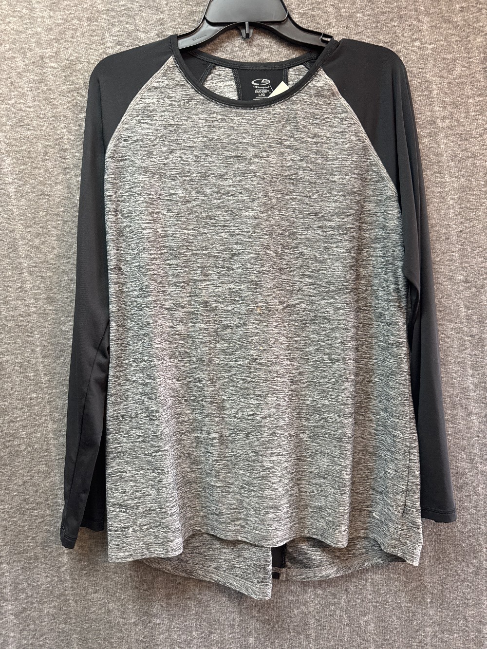 CHAMPION Black & Grey Heather Active Top