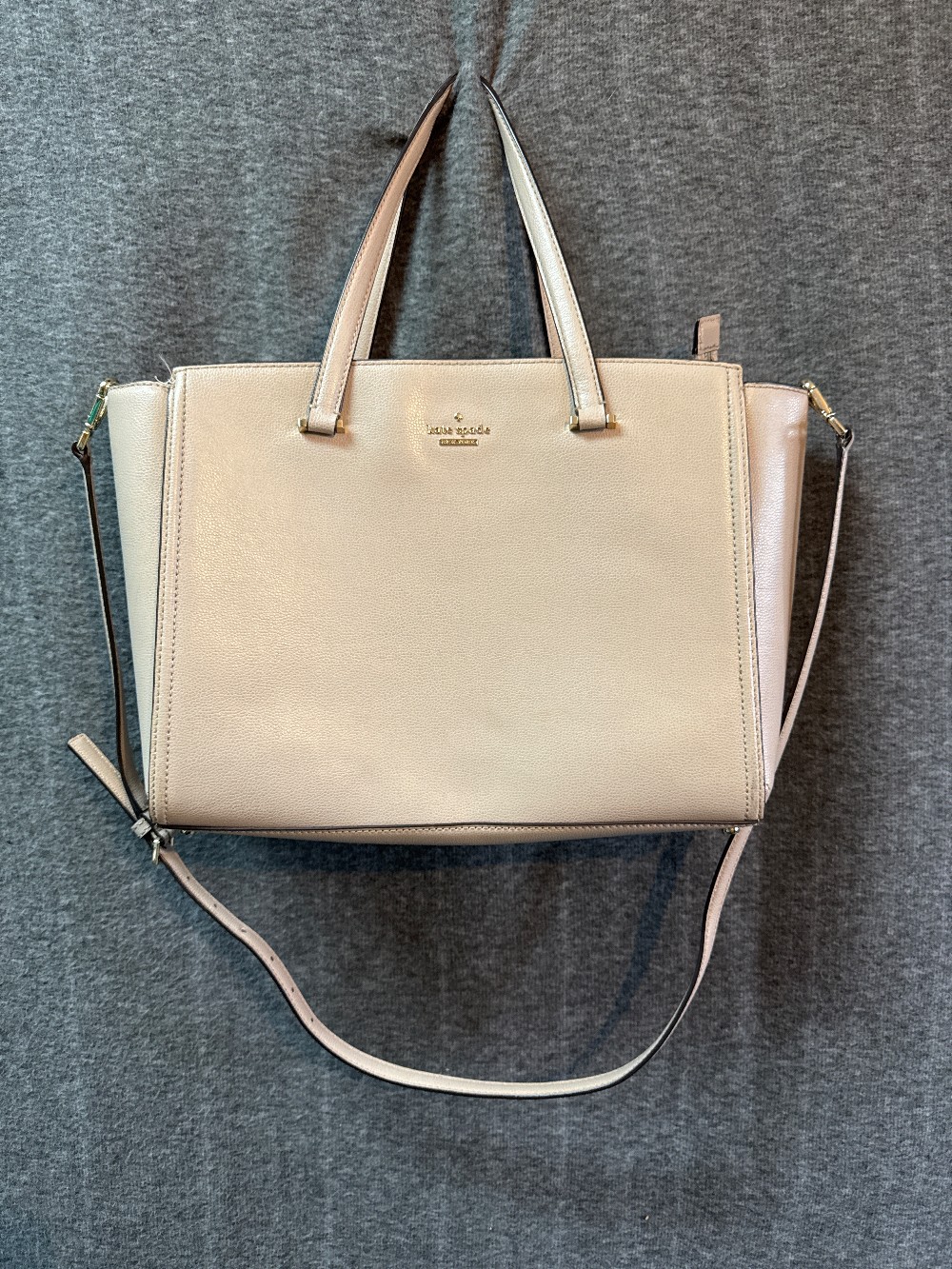 KATE SPADE Bone Leather Shoulder Tote