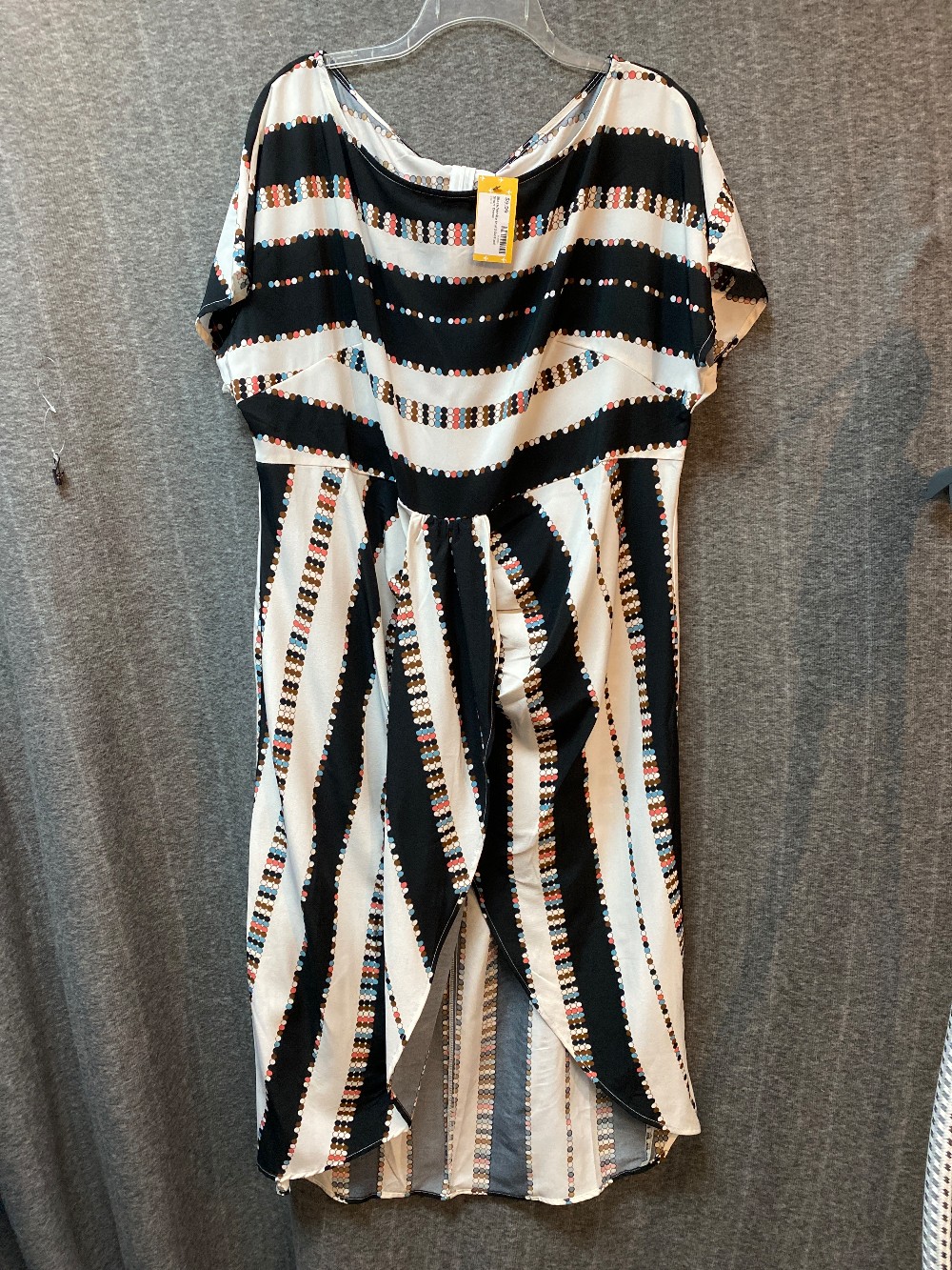 Black/White Multi Dotted Short Dress
