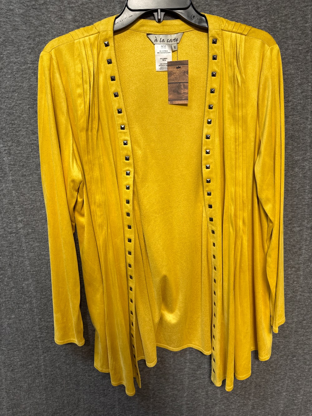 A LA CARTE Mustard Open Front Cardigan