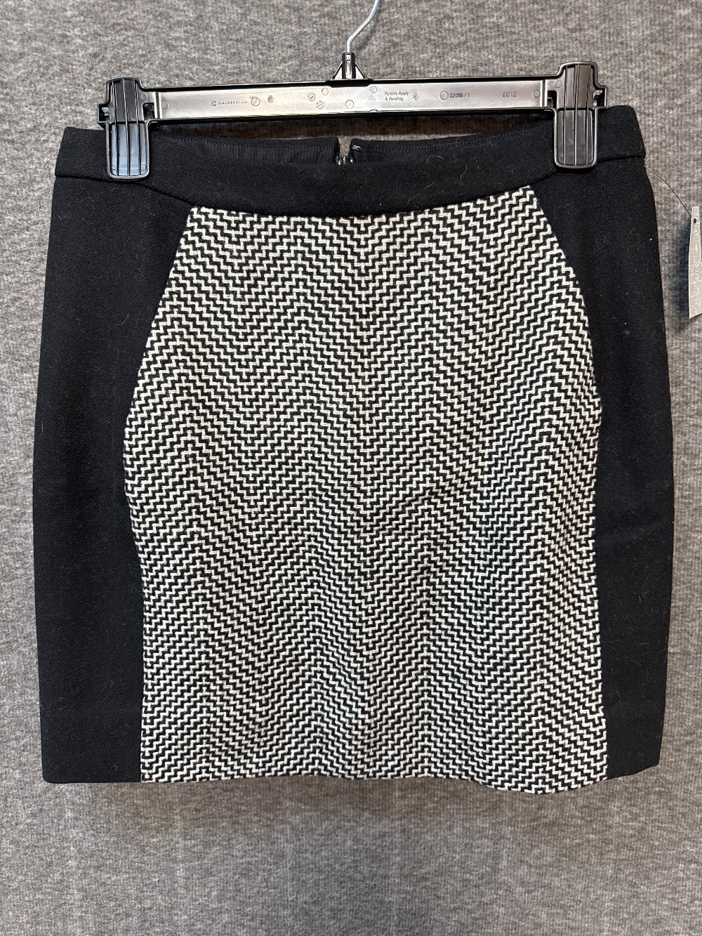J.CREW Black w/ Black & White Print Short Skirt