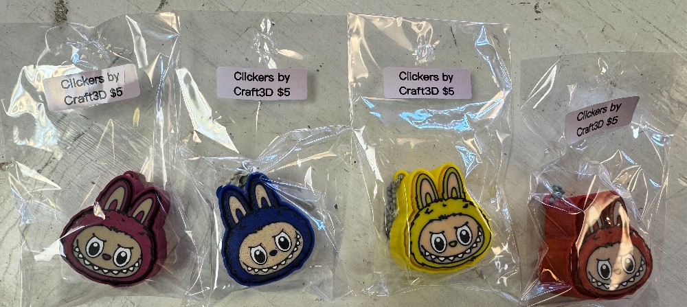 CRAFT 3D Labubu Keychain Clicker