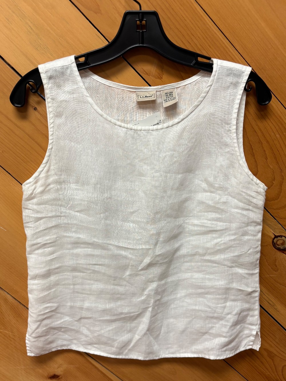 LL BEAN WHITE LINEN TANK / XS