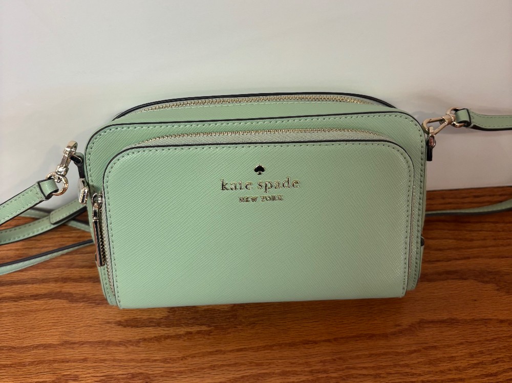 KATE SPADE MINT LEATHER MINI CROSSBODY / 7.5X5