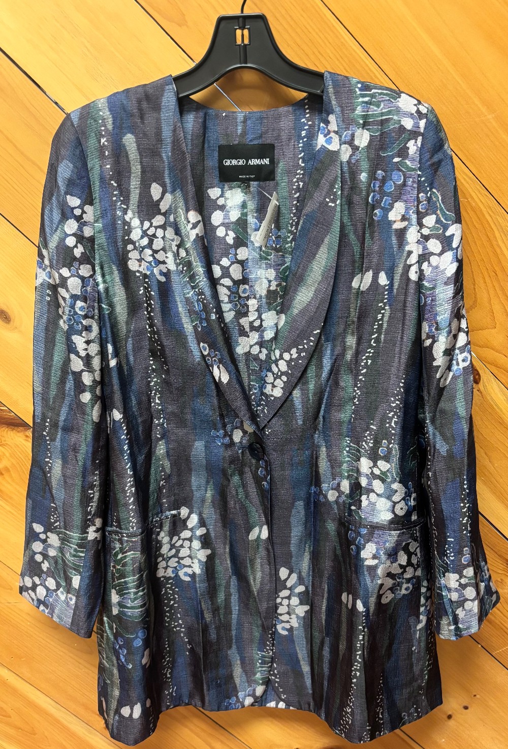 GIORGIO ARMANI PURPLE SILK BLEND PANT & BLAZER SET
