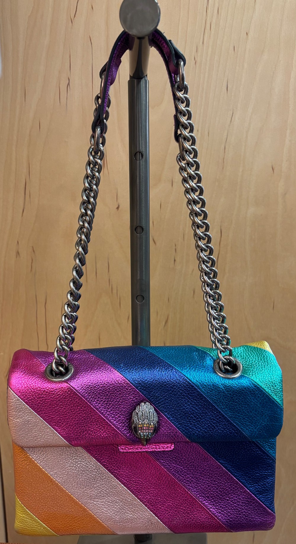 KURT GEIGER RAINBOW LEATHER KENSINGTON BAG