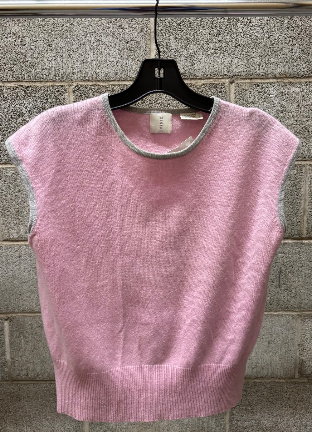 MAG PINK CASHMERE VEST / LARGE