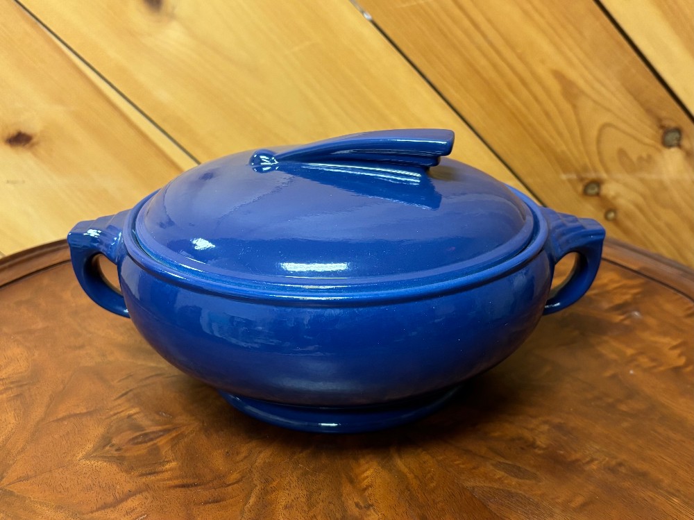 VTG HALL COBALT BLUE SUNDIAL CASSEROLE DISH
