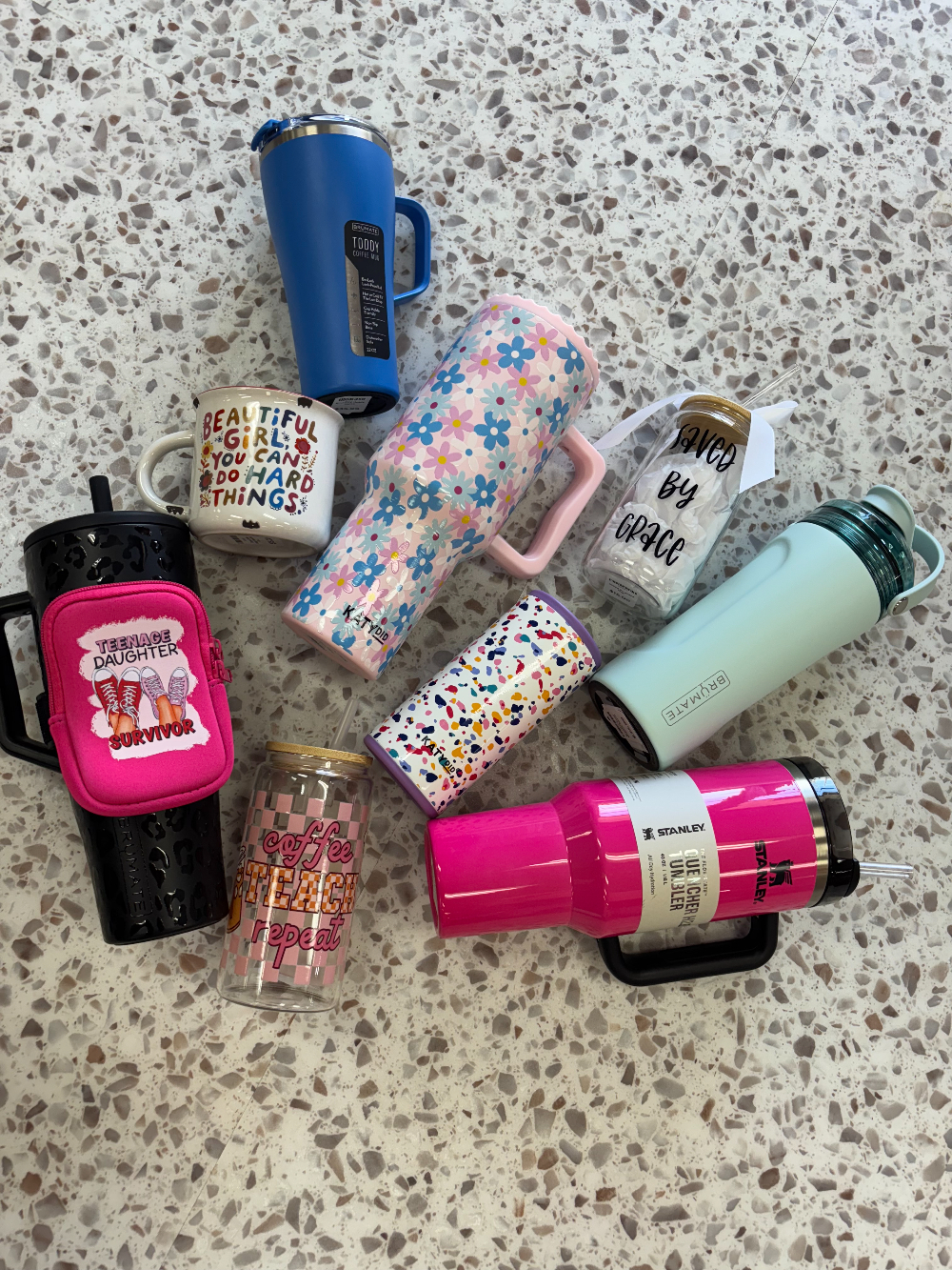 Tumblers, Mugs, and Accessories