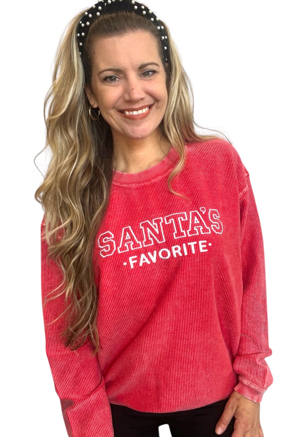 SANTA'S FAVE CORDED CREW