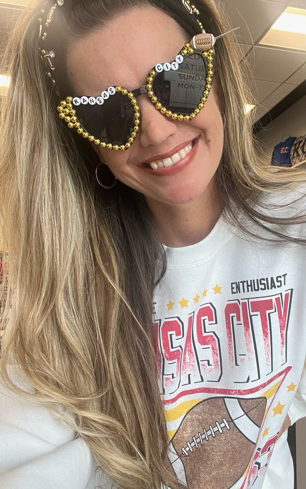 ADULT BLACK KC FOOTBALL SUNNIES