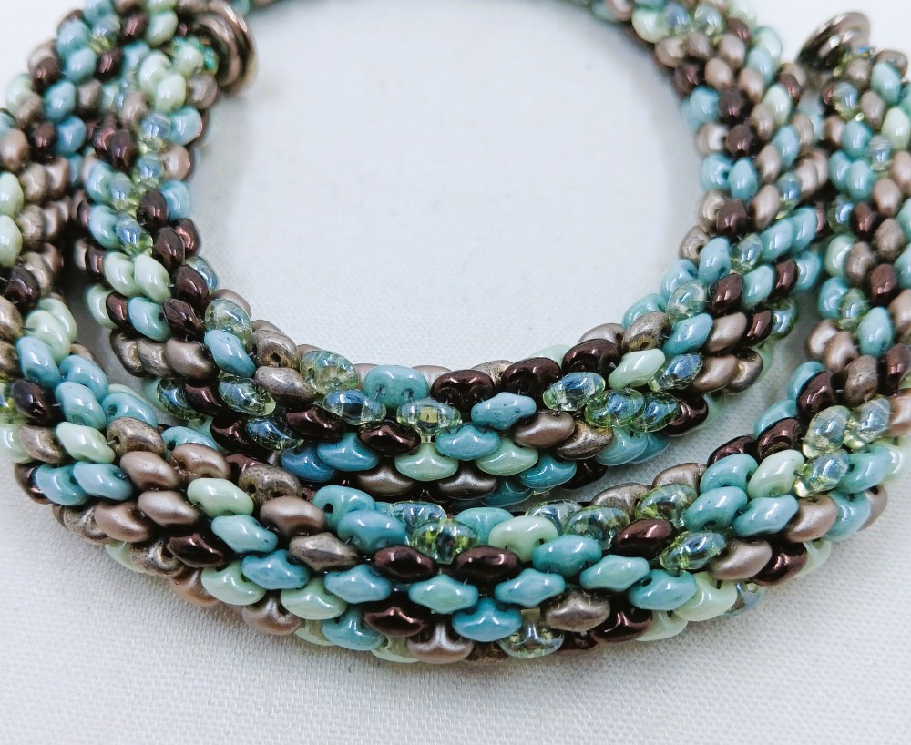Green and Brown Braided Necklace