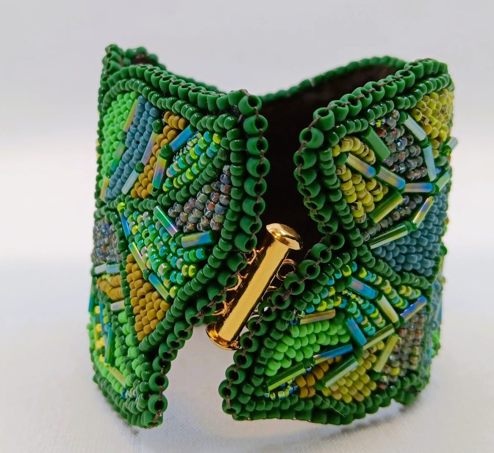 Green Sunflower Cuff