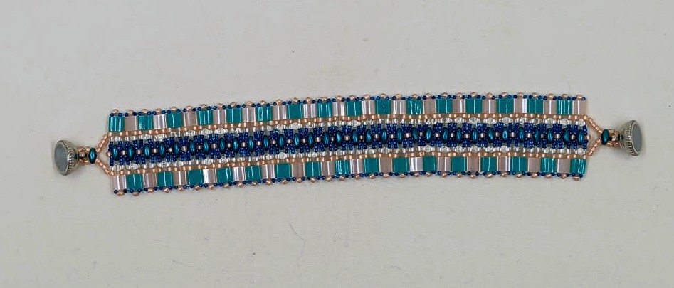 Aqua/Pink Tila Bracelet
