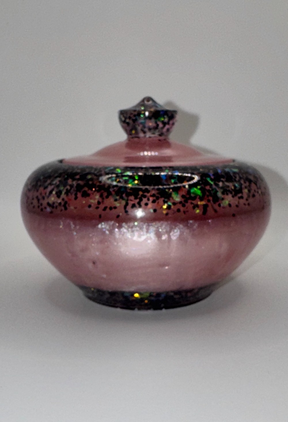 DD black and pink resin princess jar