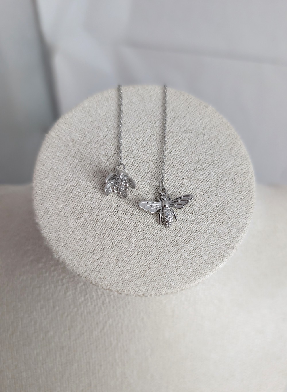 Bee and Flower Mismatched Threader Earrings