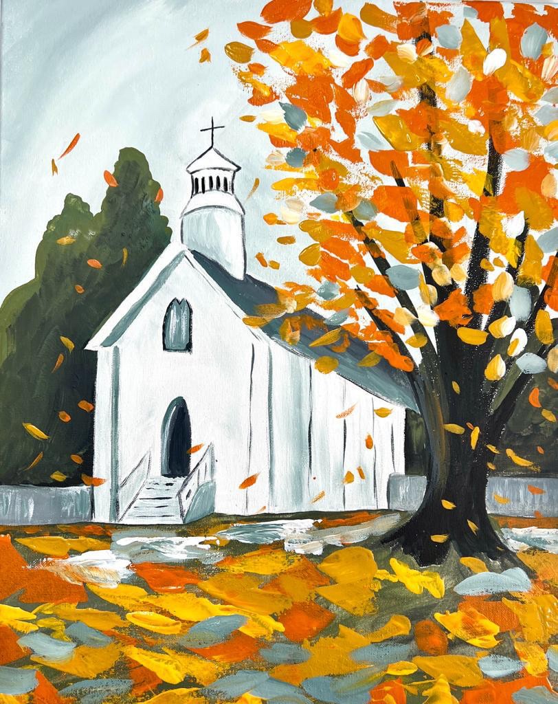 Autumn Church - Painting Kit - 11
