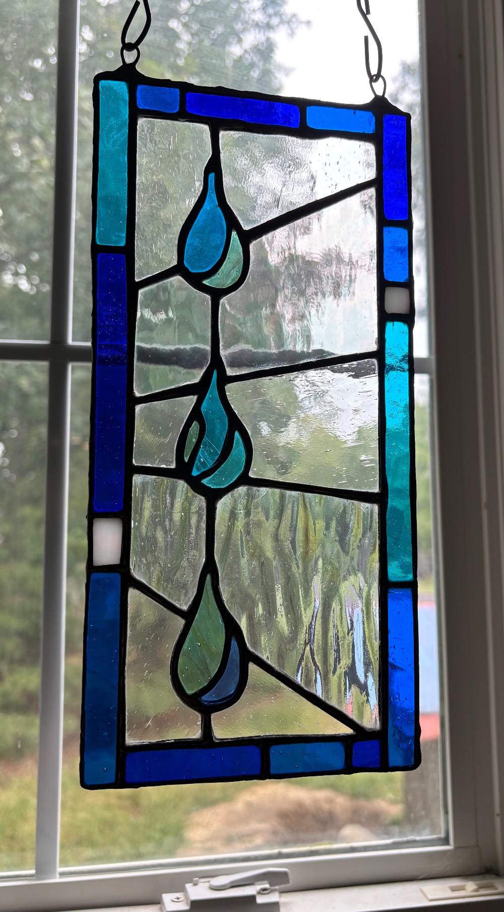 Blue Raindrop Panel