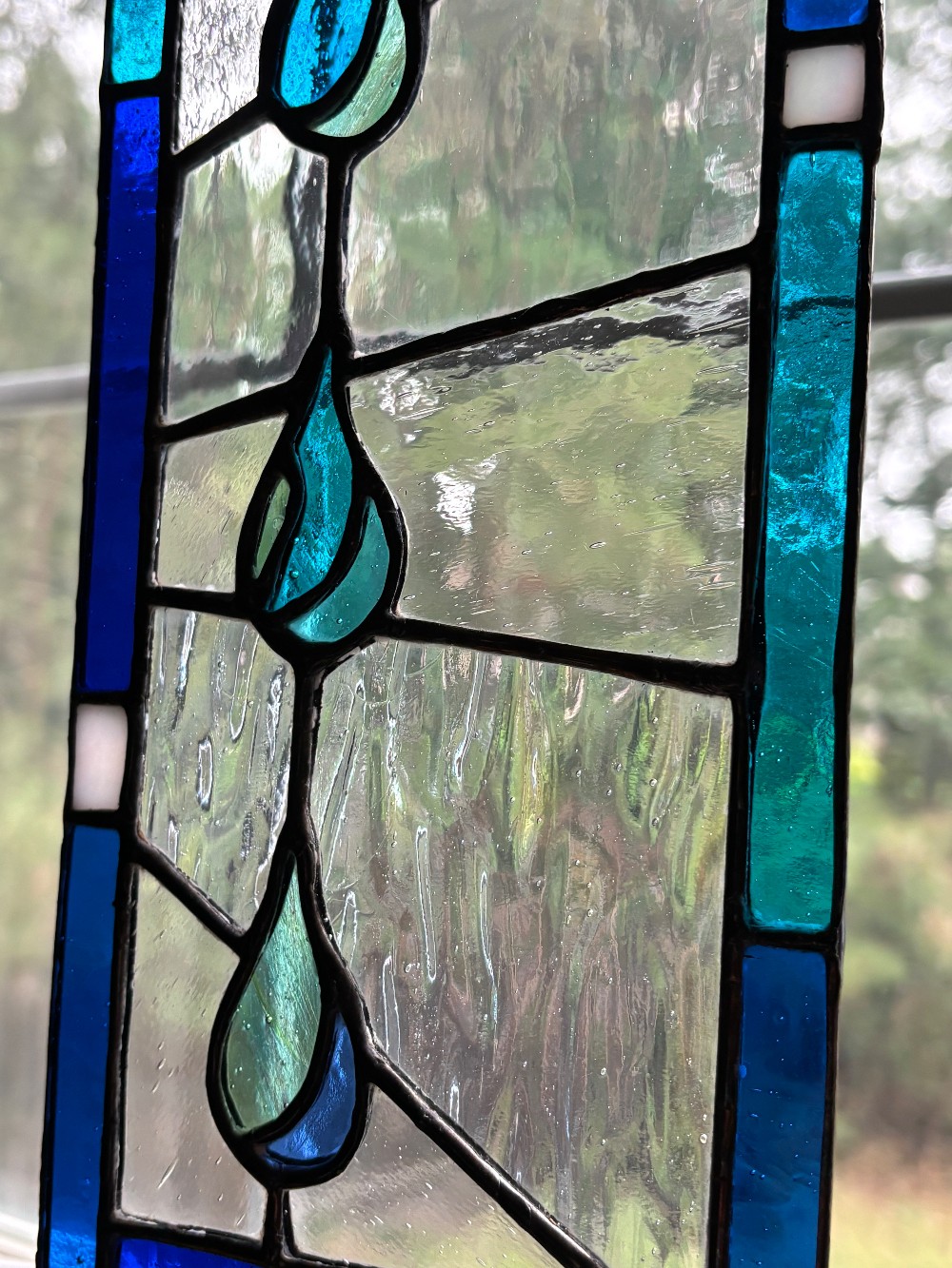 Blue Raindrop Panel