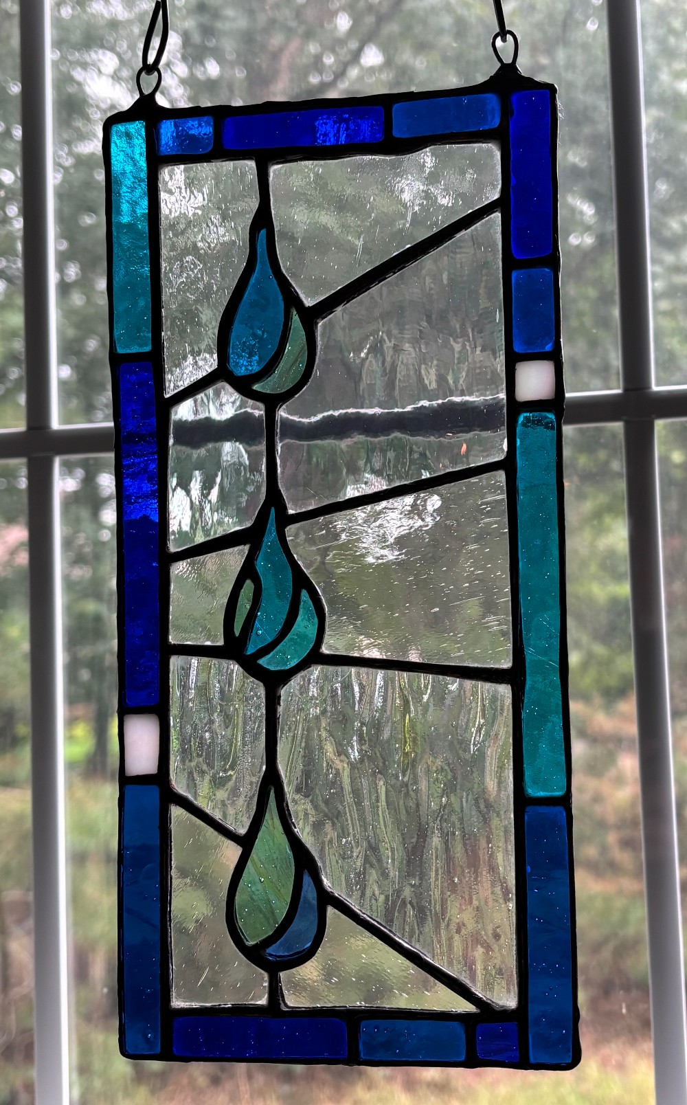 Blue Raindrop Panel