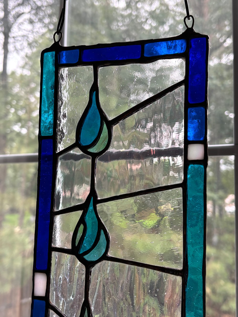 Blue Raindrop Panel
