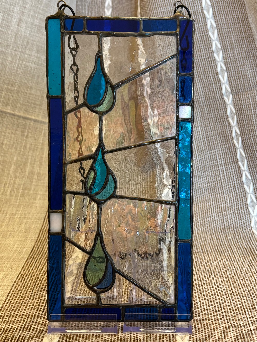 Blue Raindrop Panel